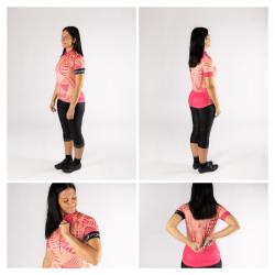 Force SHARD LADY meruňkový dámský cyklodres - kr. rukáv POUZE M (VÝPRODEJ)