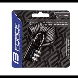 Force SMALL 2 spirálový kódový 120cm/3mm, černý zámek