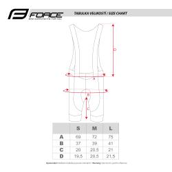 Force SMOOTH KCK černo-bílé cyklokraťasy se šráky a vložkou