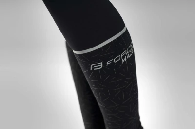Force SMOOTH modro-černý cyklodres - dlouhý rukáv + Force MAZE černé cyklokalhoty
