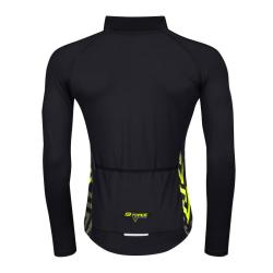 Force SPIKE černo-fluo cyklodres - dlouhý rukáv + Force SPIKE černo-fluo cyklokalhoty
