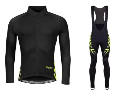 Force SPIKE černo-fluo cyklodres - dlouhý rukáv + Force SPIKE černo-fluo cyklokalhoty Force SPIKE černo-fluo cyklodres - dlouhý rukáv + Force SPIKE černo-fluo cyklokalhoty