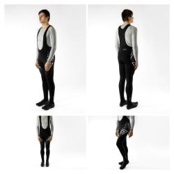 Force SPIKE čierno-biele cyklonohavice so šrákmi a vložkou nohavice