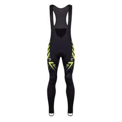 Force SPIKE čierno-fluo cyklokalhoty so šrákmi a vložkou kalhoty Force SPIKE čierno-fluo cyklokalhoty so šrákmi a vložkou kalhoty