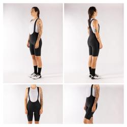 Force SPLASH LADY růžovo-modrý dámský dres + Force ACTION LADY černé cyklokraťasy