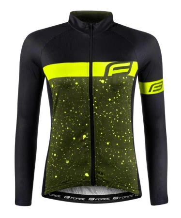 Force SPRAY LADY army-fluo dámský cyklodres - dl. rukáv