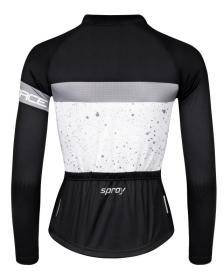Force SPRAY LADY bílo-černý dámský cyklodres - dl. rukáv POUZE M (VÝPRODEJ)