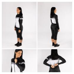 Force SPRAY LADY bílo-černý dámský cyklodres - dl. rukáv POUZE M (VÝPRODEJ)