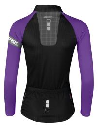 Force SQUARE černo-fialový dámský cyklistický dres - dl. rukáv
