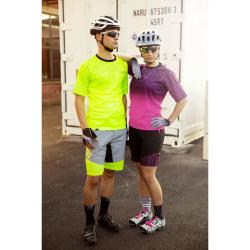 Force STORM šedo-fluo cyklošortky s odnímateľnou vložkou