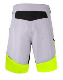Force STORM šedo-fluo cyklokraťasy s odnímatelnou vložkou