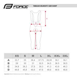 Force STORY čierne 3/4 cyklo nohavice s šrákmi a vložkou