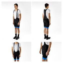 Force STRIPE černo-modré cyklokraťasy se šráky a vložkou POUZE L (VÝPRODEJ)