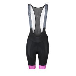 Force STRIPE LADY černo-růžové dámské cyklokalhoty se šráky a vložkou