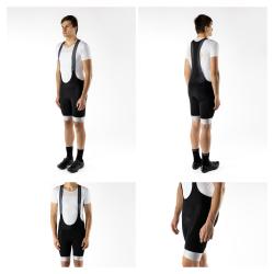 Force STRIPE černo-bílé cyklokraťasy se šráky a vložkou