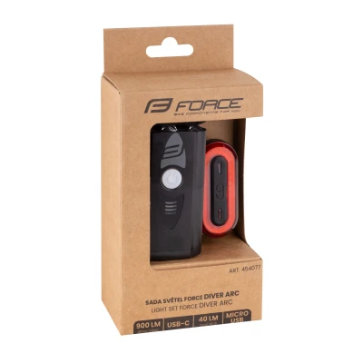 Force Světla sada DIVER ARC USB přední+zadní