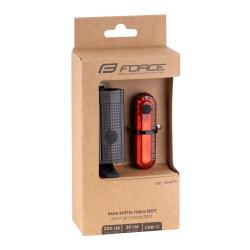 Force DOT USB predná+zadná sada svetiel