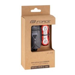 FORCE EXPRESS USB přední+zadní sada světel