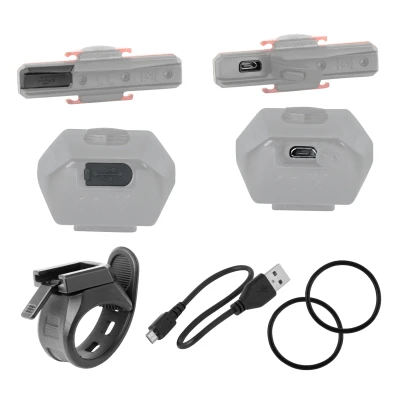Force Světla sada GLARE USB přední+zadní