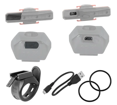 Force Světla sada GLARE USB přední+zadní