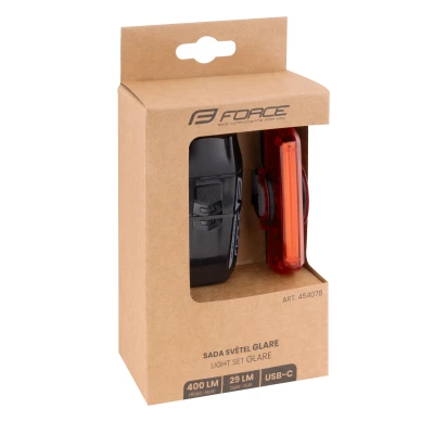 Force Světla sada GLARE USB přední+zadní
