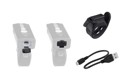 Force Světlo přední ALERT 350LM USB, černé