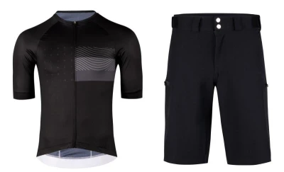Force SWAY černý cyklodres - kr. rukáv + Force MOUNT MTB černé cyklokraťasy bez vložky Force SWAY černý cyklodres - kr. rukáv + Force MOUNT MTB černé cyklokraťasy bez vložky