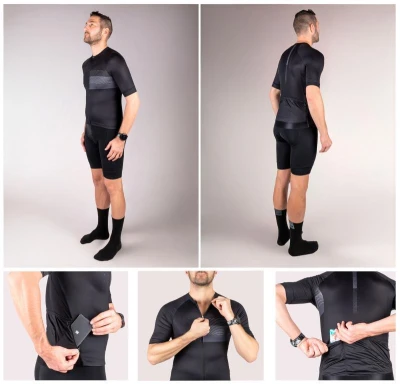 Force SWAY čierny cyklodres - kr. rukáv IBA 4XL (VÝPREDAJ)