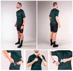 Force SWAY tm.zelený cyklodres - kr. rukáv POUZE 4XL (VÝPRODEJ)