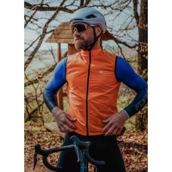 Force WINDPRO oranžová cyklistická vesta, plné chrbát