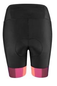 Force VICTORY černo-růžové dámské cyklokraťasy do pasu s vložkou