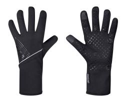 Force VISION čierne softshell cyklistické rukavice