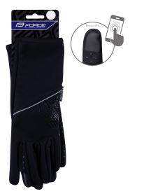 Force VISION černé softshell cyklistické rukavice