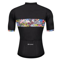 Force VIVID černý cyklistický dres - kr. rukáv POUZE S (VÝPRODEJ)
