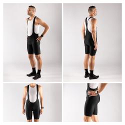 Force WINNER čierne cyklokraťasy so šrákmi a vložkou