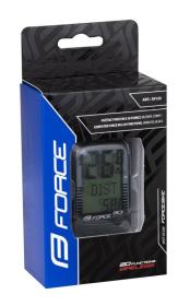 Force WLS 20 funkcí bezdrát cyklocomputer, černý (VÝPRODEJ)