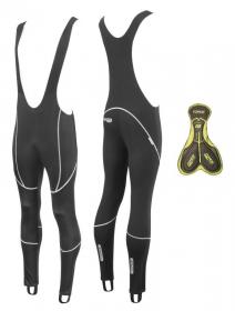 Force X70 šedo-černá cyklistická bunda + Force Z70 SOFTSHELL cyklokalhoty