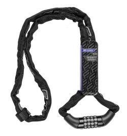 Force Zámek CHAIN kódový 120cm/4mm, černý