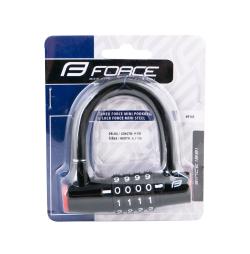 Force Zámek MINI podkova 9cm x 8,7cm Fe, černý