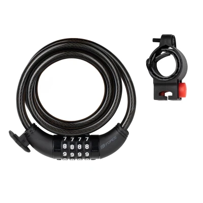 Force Zámek S10/1200mm, kódový, černý Force Zámek S10/1200mm, kódový, černý