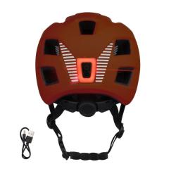 Force ZEBU s blikačkou oranžová dětská cyklistická přilba POUZE S-M 51-56 cm (VÝPRODEJ)