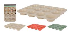 Forma na muffiny 12ks 33x25x3cm silikon mix barev Forma na muffiny 12ks 33x25x3cm silikon mix barev