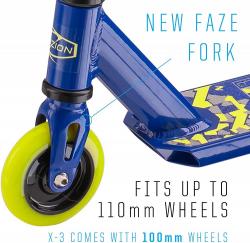 Fuzion Pro X-3 Blue freestylová koloběžka