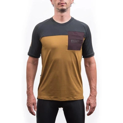 Fresh Trash Men[39]s Horizon Pocket Short Sleeve Jersey Golden/black pánsky cyklistický dres