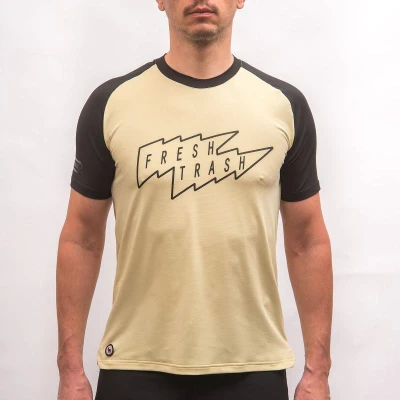 Fresh Trash Men[39]s Horizon Short Sleeve Tee Sand/black pánské tričko
