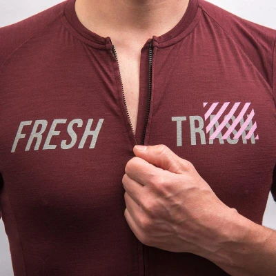 Fresh Trash MEN[39]S LITE MERINO EVO JERSEY MERLOT RED pánský cyklodres