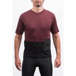 Fresh Trash Men[39]s Lite Merino Pocket Jersey Merlot Red/black pánský cyklodres