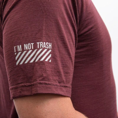 Fresh Trash Men[39]s Lite Merino Pocket Jersey Merlot Red/black pánsky cyklistický dres