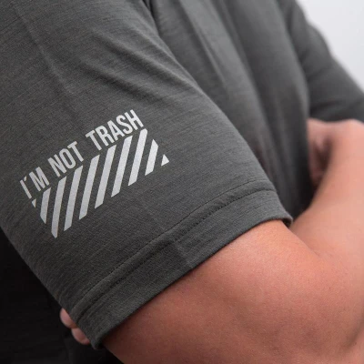Fresh Trash Men[39]s Lite Merino Pocket Jersey Olive Green/black pánsky cyklistický dres