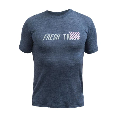 Fresh Trash Men's Merino Tencel Logo 2.0 Tee Blue pánské triko Fresh Trash Men's Merino Tencel Logo 2.0 Tee Blue pánské triko